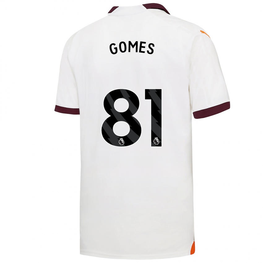 Damen Claudio Gomes #81 Weiß Auswärtstrikot Trikot 2023/24 T-Shirt Schweiz