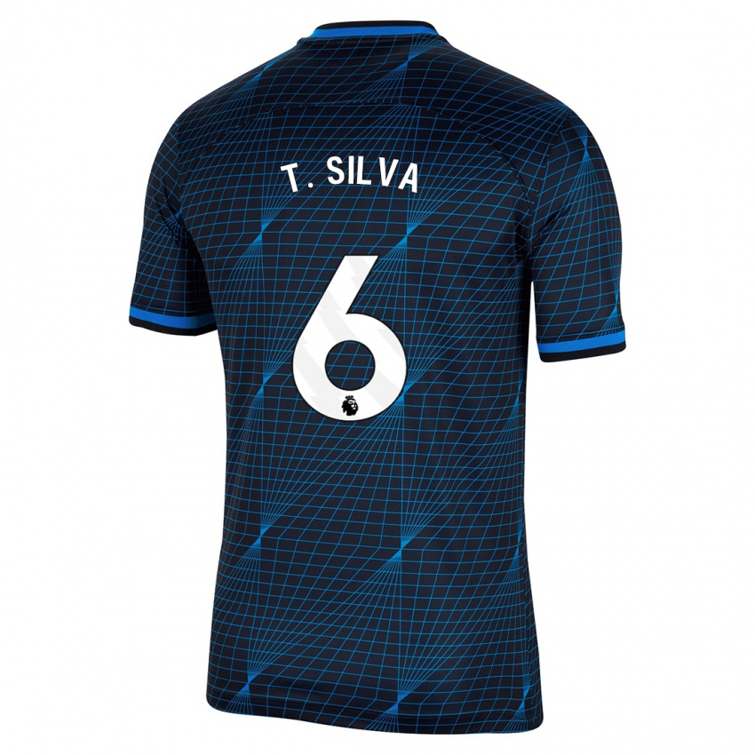Femme Maillot Thiago Silva #6 Bleu Foncé Tenues Extérieur 2023/24 T-Shirt Suisse