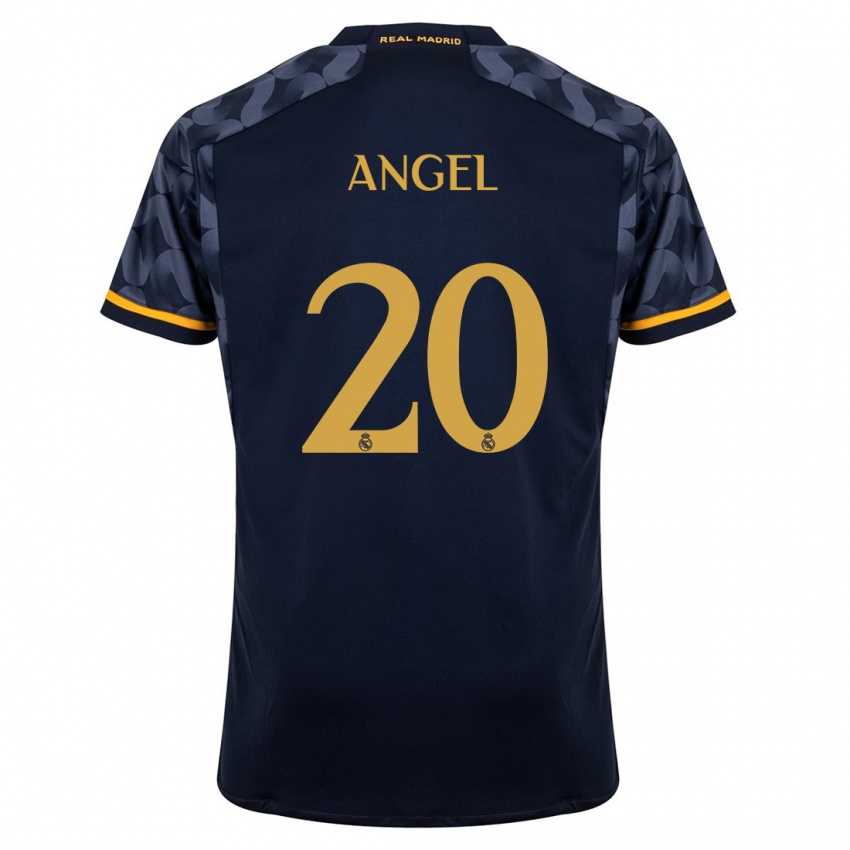 Femme Maillot Manuel Angel #20 Bleu Foncé Tenues Extérieur 2023/24 T-Shirt Suisse