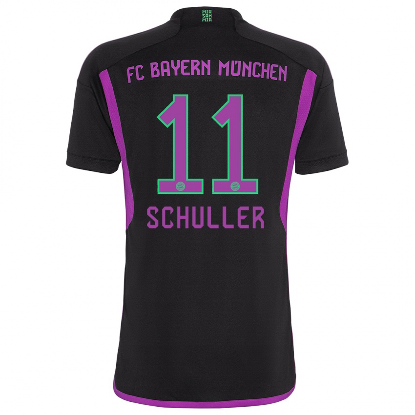 Femme Maillot Lea Schuller #11 Noir Tenues Extérieur 2023/24 T-Shirt Suisse