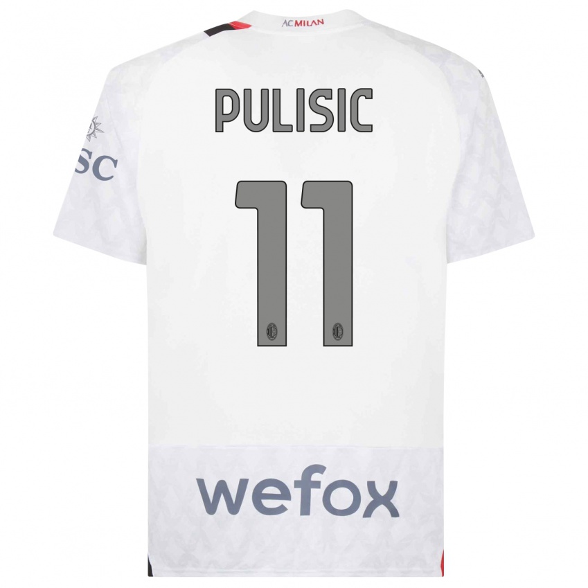 Damen Christian Pulisic #11 Weiß Auswärtstrikot Trikot 2023/24 T-Shirt Schweiz