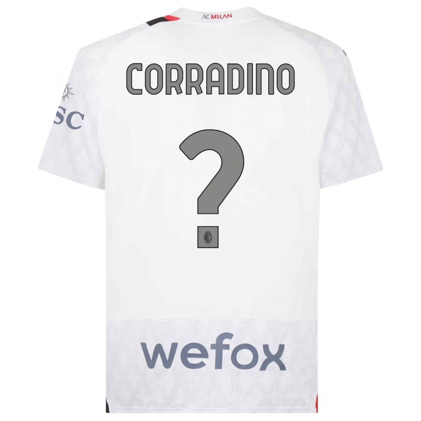 Damen Riccardo Corradino #0 Weiß Auswärtstrikot Trikot 2023/24 T-Shirt Schweiz