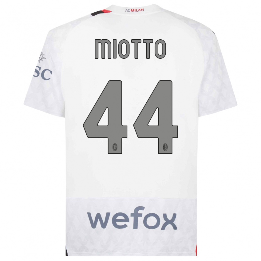 Damen Giorgia Miotto #44 Weiß Auswärtstrikot Trikot 2023/24 T-Shirt Schweiz