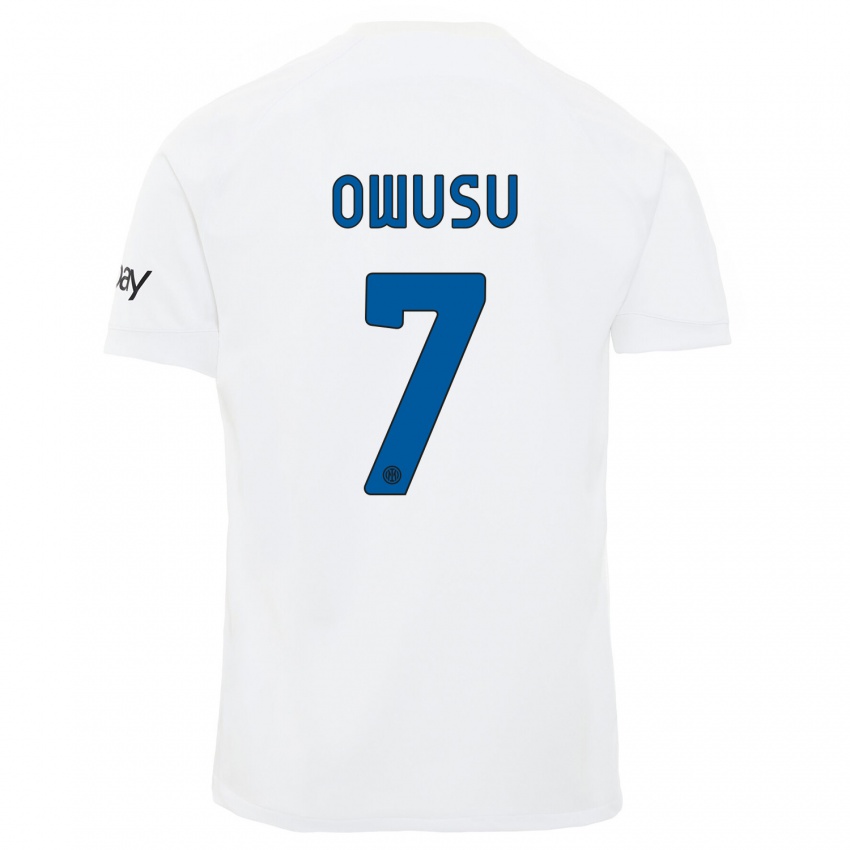 Damen Enoch Owusu #7 Weiß Auswärtstrikot Trikot 2023/24 T-Shirt Schweiz