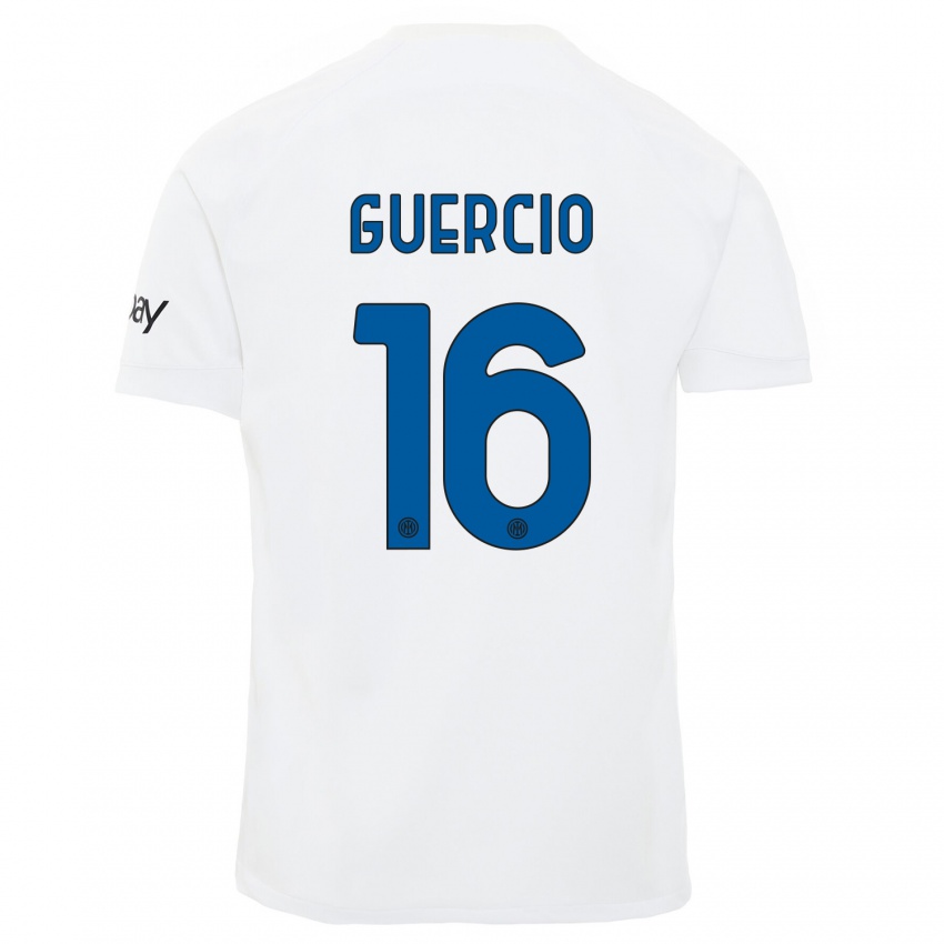 Damen Tommaso Guercio #16 Weiß Auswärtstrikot Trikot 2023/24 T-Shirt Schweiz