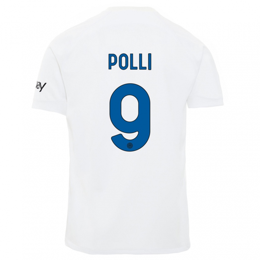 Damen Elisa Polli #9 Weiß Auswärtstrikot Trikot 2023/24 T-Shirt Schweiz