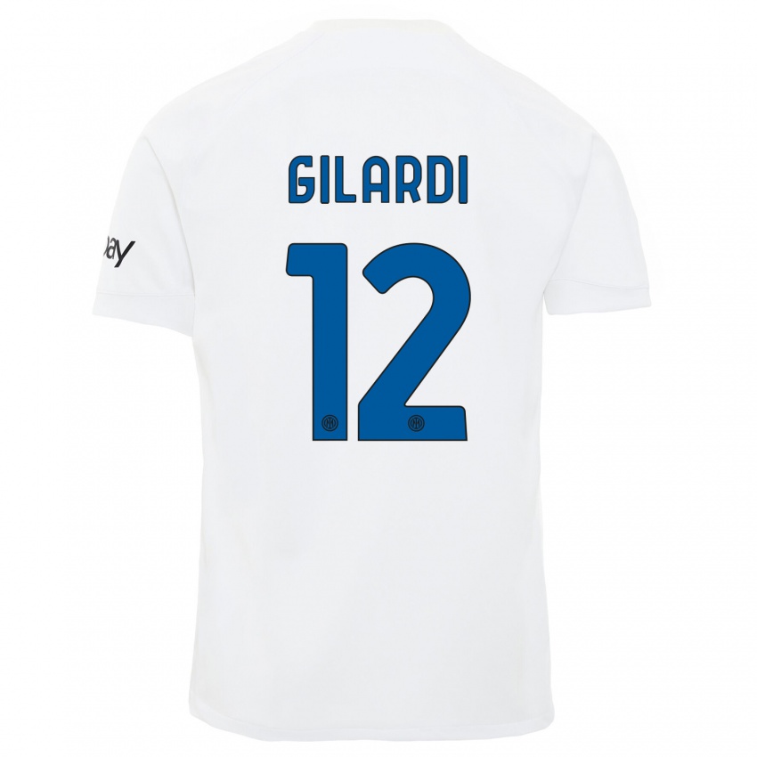Damen Astrid Gilardi #12 Weiß Auswärtstrikot Trikot 2023/24 T-Shirt Schweiz