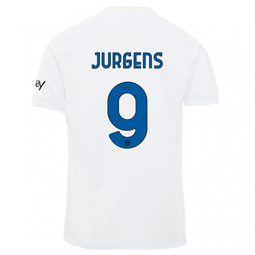 Damen Oliver Jurgens #9 Weiß Auswärtstrikot Trikot 2023/24 T-Shirt Schweiz
