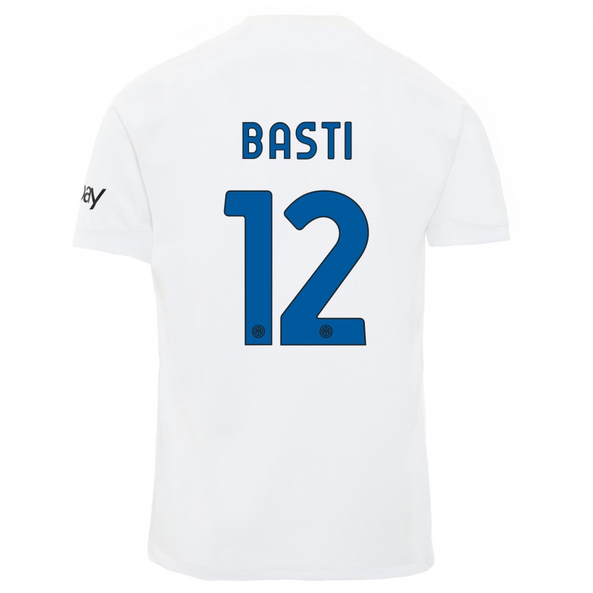 Damen Matteo Basti #12 Weiß Auswärtstrikot Trikot 2023/24 T-Shirt Schweiz