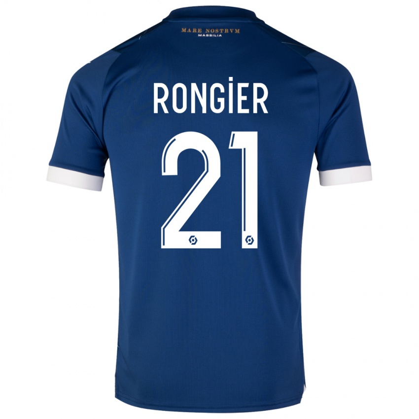 Damen Valentin Rongier #21 Dunkelblau Auswärtstrikot Trikot 2023/24 T-Shirt Schweiz