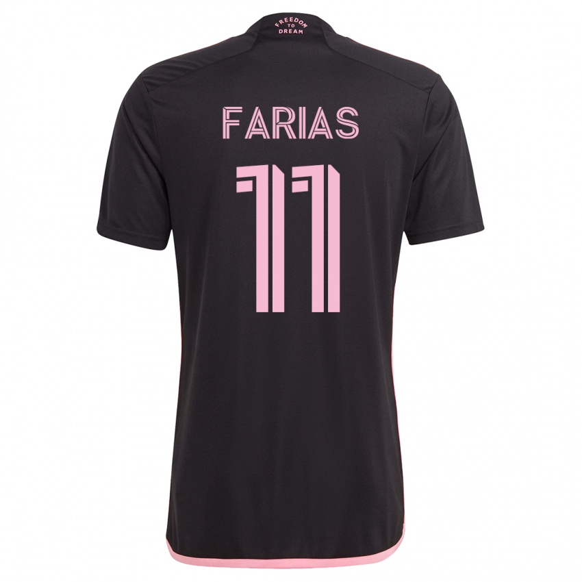 Damen Facundo Farías #11 Schwarz Auswärtstrikot Trikot 2023/24 T-Shirt Schweiz