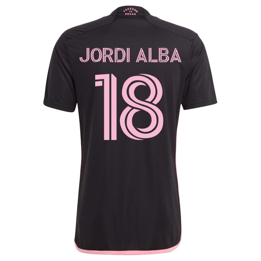 Damen Jordi Alba #18 Schwarz Auswärtstrikot Trikot 2023/24 T-Shirt Schweiz