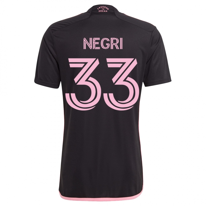 Damen Franco Negri #33 Schwarz Auswärtstrikot Trikot 2023/24 T-Shirt Schweiz