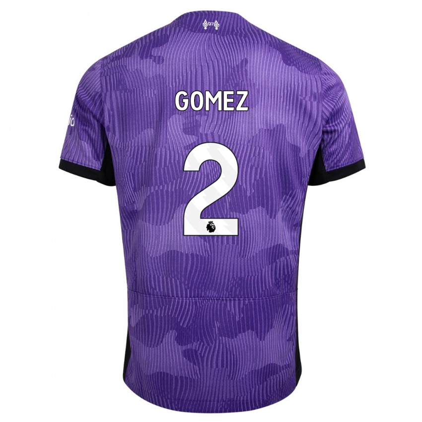 Femme Maillot Joe Gomez #2 Violet Troisieme 2023/24 T-Shirt Suisse