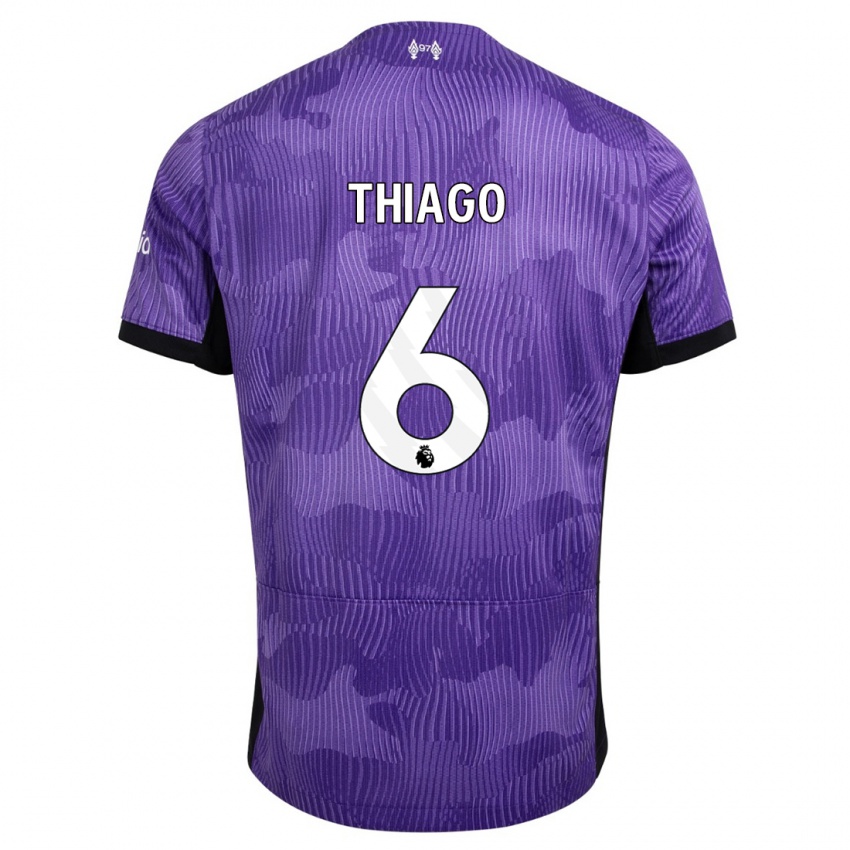 Femme Maillot Thiago #6 Violet Troisieme 2023/24 T-Shirt Suisse