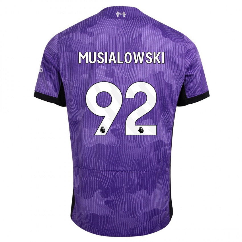 Femme Maillot Mateusz Musialowski #92 Violet Troisieme 2023/24 T-Shirt Suisse