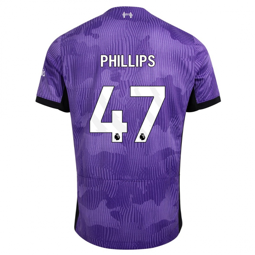 Femme Maillot Nathaniel Phillips #47 Violet Troisieme 2023/24 T-Shirt Suisse