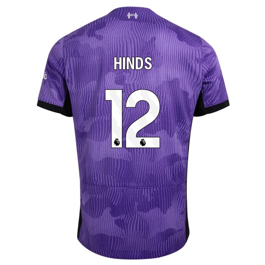 Femme Maillot Taylor Hinds #12 Violet Troisieme 2023/24 T-Shirt Suisse