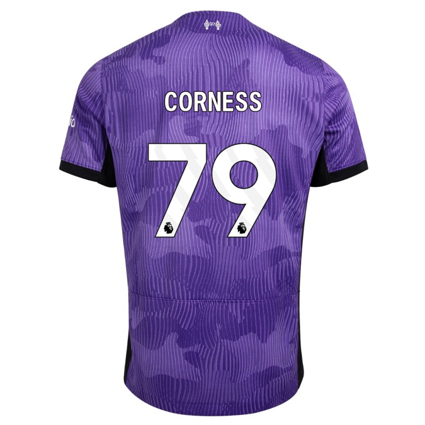 Femme Maillot Dominic Corness #79 Violet Troisieme 2023/24 T-Shirt Suisse