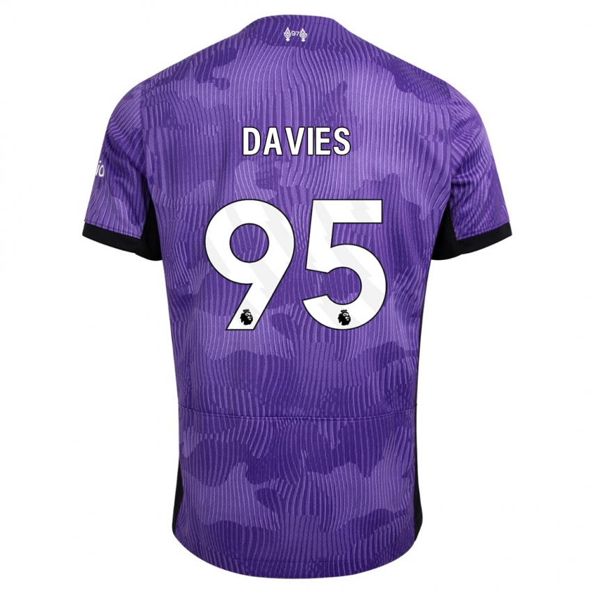 Femme Maillot Harvey Davies #95 Violet Troisieme 2023/24 T-Shirt Suisse