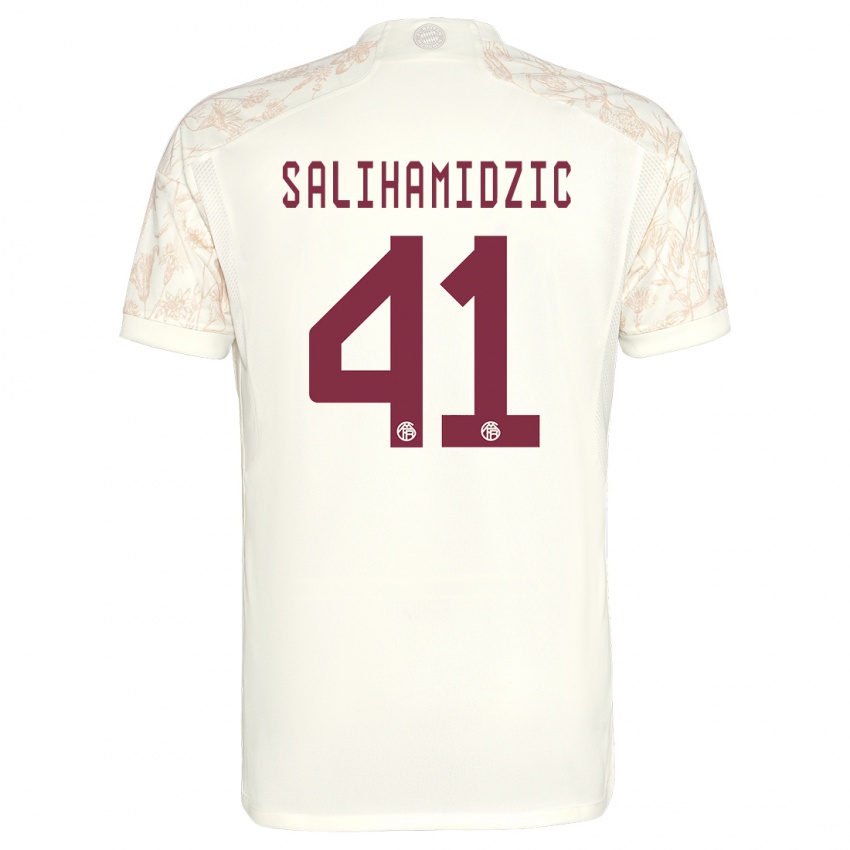 Damen Nick Salihamidzic #41 Cremefarben Ausweichtrikot Trikot 2023/24 T-Shirt Schweiz