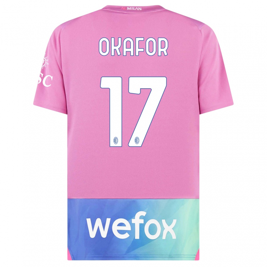 Damen Noah Okafor #17 Pink Lila Ausweichtrikot Trikot 2023/24 T-Shirt Schweiz