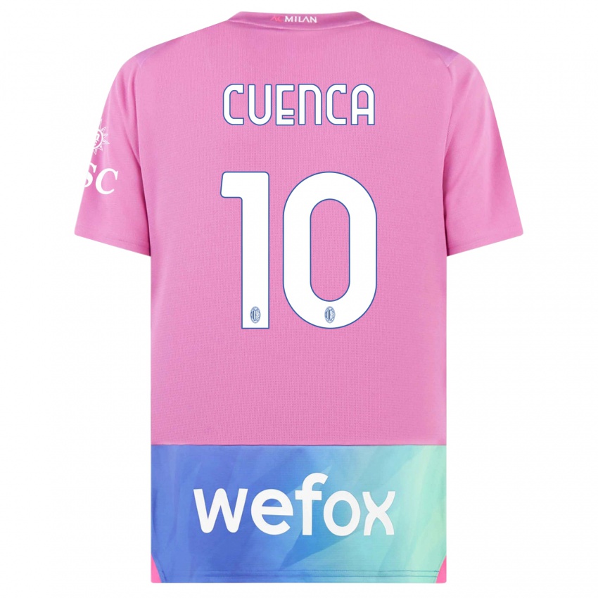 Damen Hugo Cuenca #10 Pink Lila Ausweichtrikot Trikot 2023/24 T-Shirt Schweiz