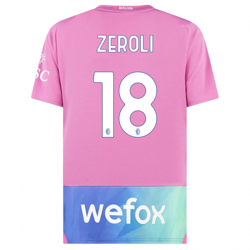 Damen Kevin Zeroli #18 Pink Lila Ausweichtrikot Trikot 2023/24 T-Shirt Schweiz