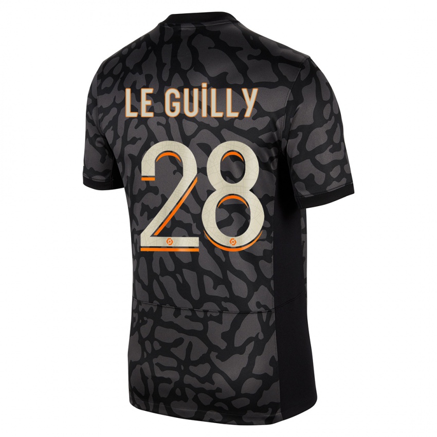 Femme Maillot Jade Le Guilly #28 Noir Troisieme 2023/24 T-Shirt Suisse
