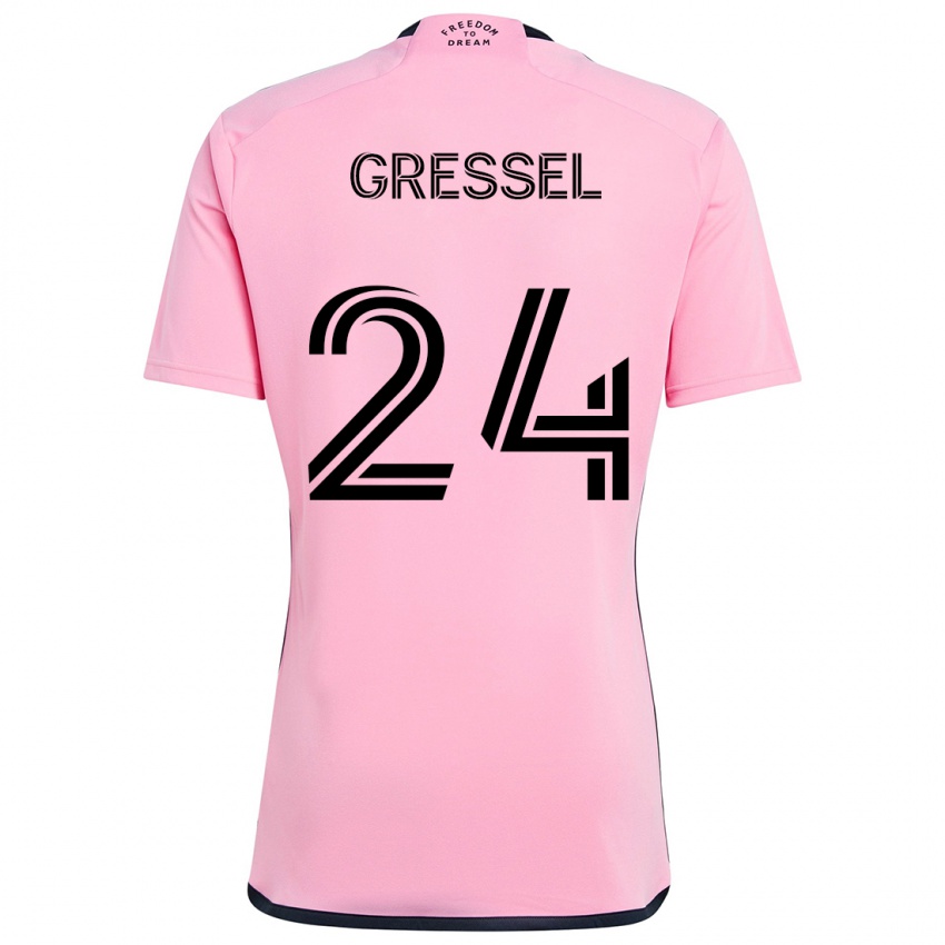 Kinder Julian Gressel #24 Rosa Heimtrikot Trikot 2024/25 T-Shirt Schweiz