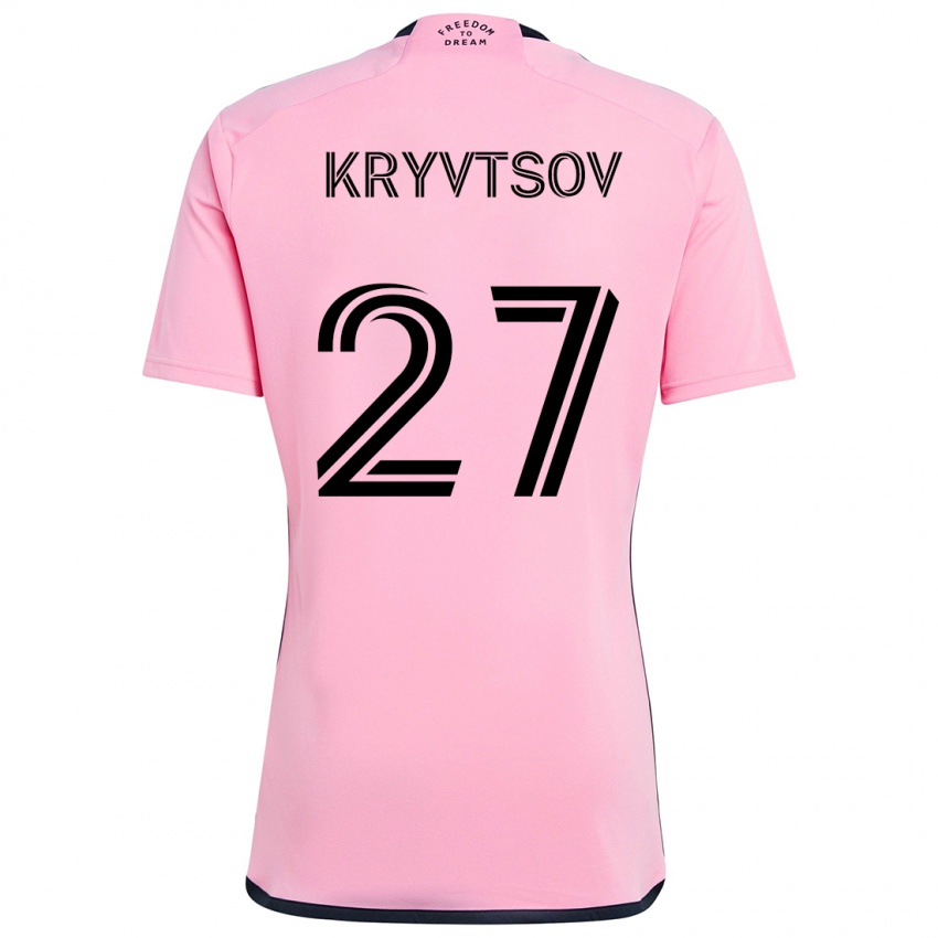 Kinder Sergiy Kryvtsov #27 Rosa Heimtrikot Trikot 2024/25 T-Shirt Schweiz