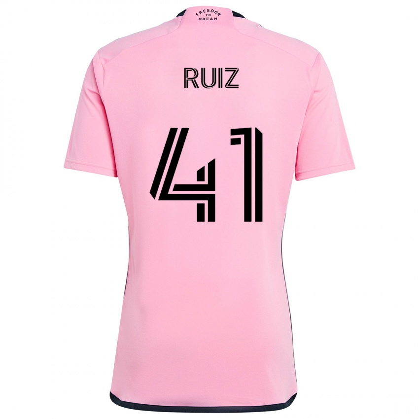 Kinder David Ruíz #41 Rosa Heimtrikot Trikot 2024/25 T-Shirt Schweiz