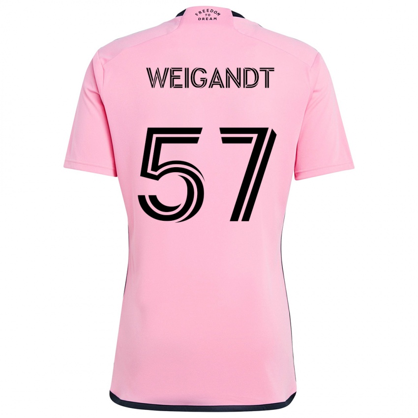 Kinder Marcelo Weigandt #57 Rosa Heimtrikot Trikot 2024/25 T-Shirt Schweiz