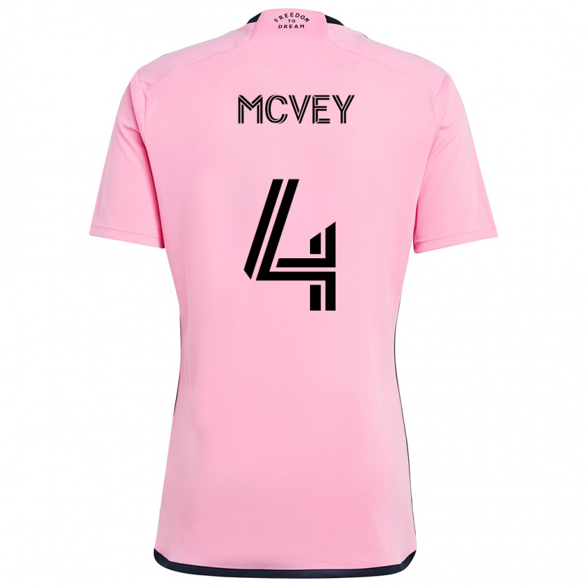 Kinder Christopher Mcvey #4 Rosa Heimtrikot Trikot 2024/25 T-Shirt Schweiz