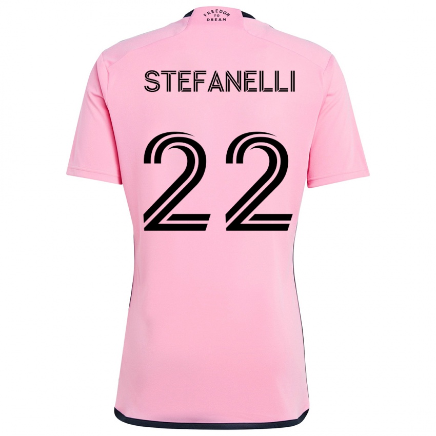 Kinder Nicolás Stefanelli #22 Rosa Heimtrikot Trikot 2024/25 T-Shirt Schweiz