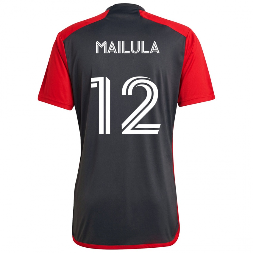 Kinder Cassius Mailula #12 Grau Rot Heimtrikot Trikot 2024/25 T-Shirt Schweiz