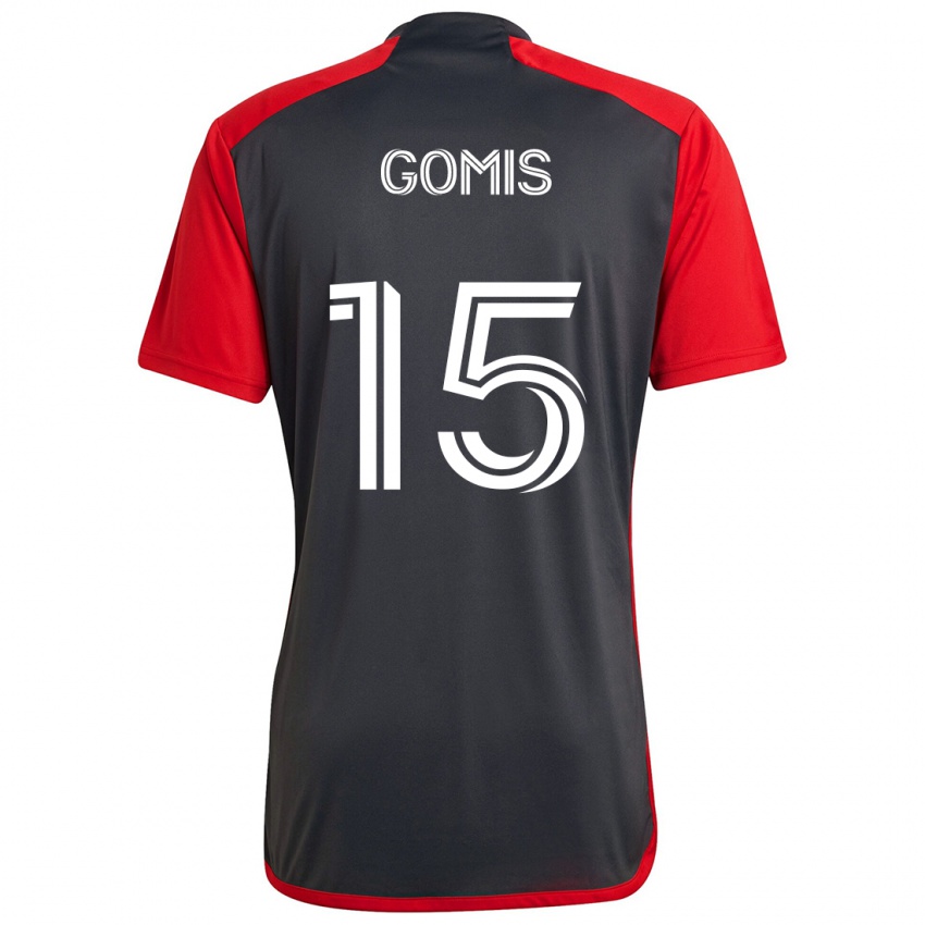 Kinder Nicksoen Gomis #15 Grau Rot Heimtrikot Trikot 2024/25 T-Shirt Schweiz