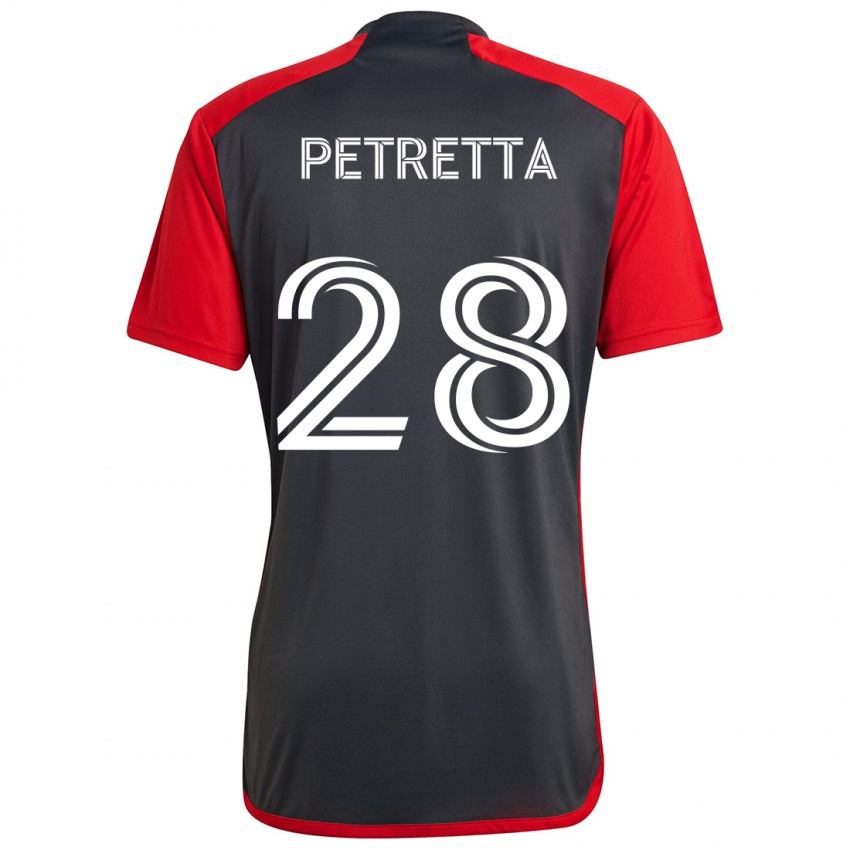 Kinder Raoul Petretta #28 Grau Rot Heimtrikot Trikot 2024/25 T-Shirt Schweiz