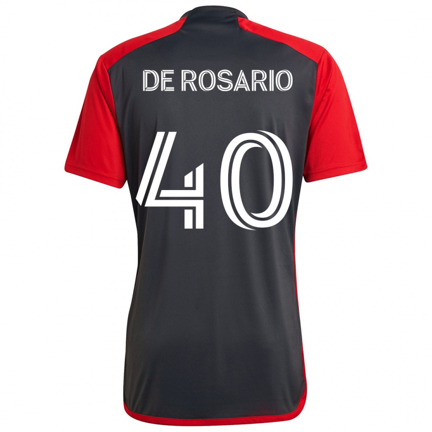 Kinder Adisa De Rosario #40 Grau Rot Heimtrikot Trikot 2024/25 T-Shirt Schweiz