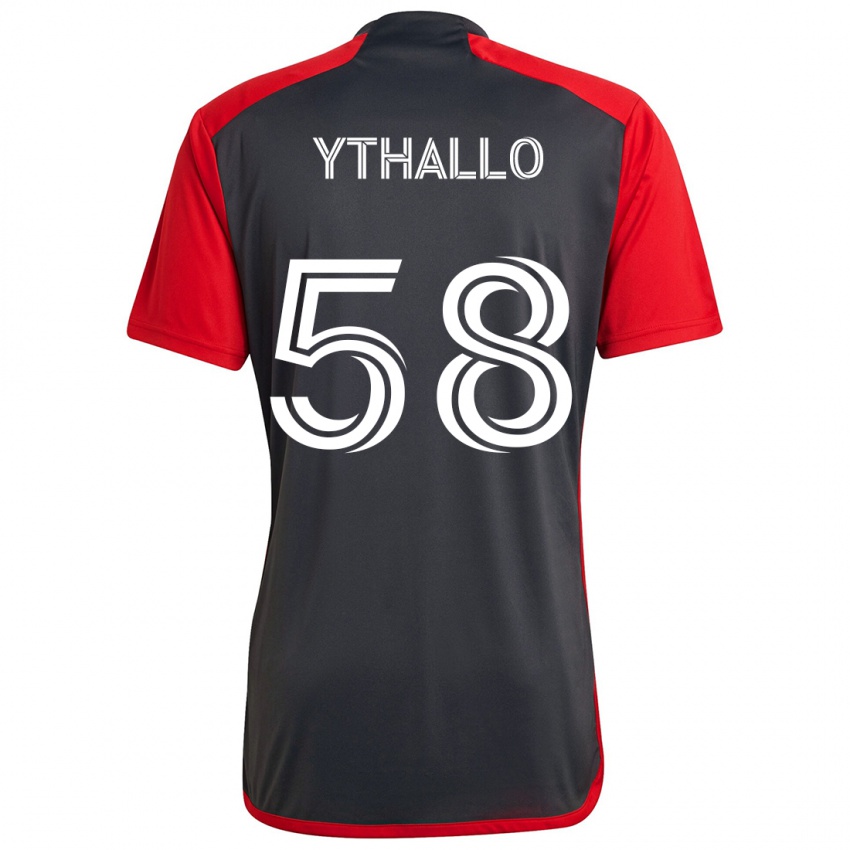 Kinder Ythallo #58 Grau Rot Heimtrikot Trikot 2024/25 T-Shirt Schweiz