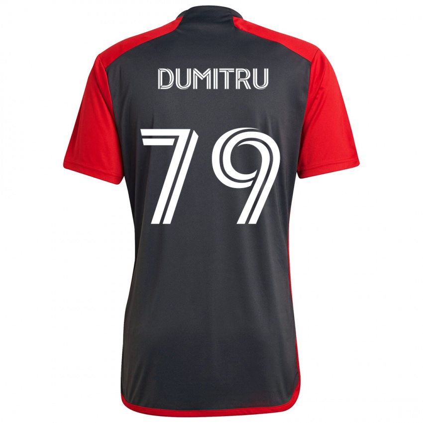 Kinder Andrei Dumitru #79 Grau Rot Heimtrikot Trikot 2024/25 T-Shirt Schweiz