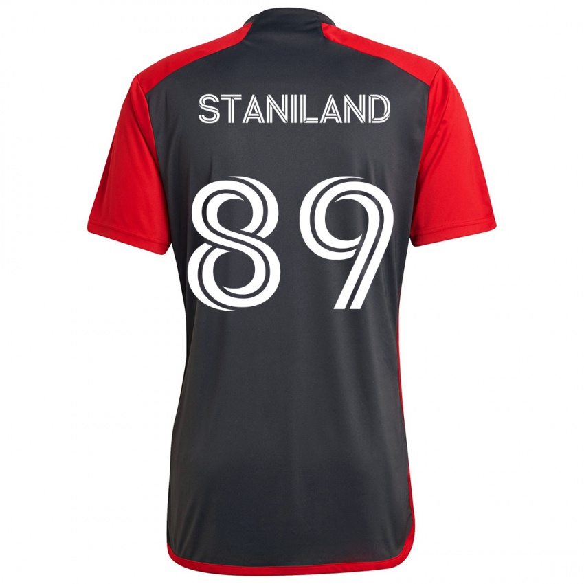 Kinder Charlie Staniland #89 Grau Rot Heimtrikot Trikot 2024/25 T-Shirt Schweiz