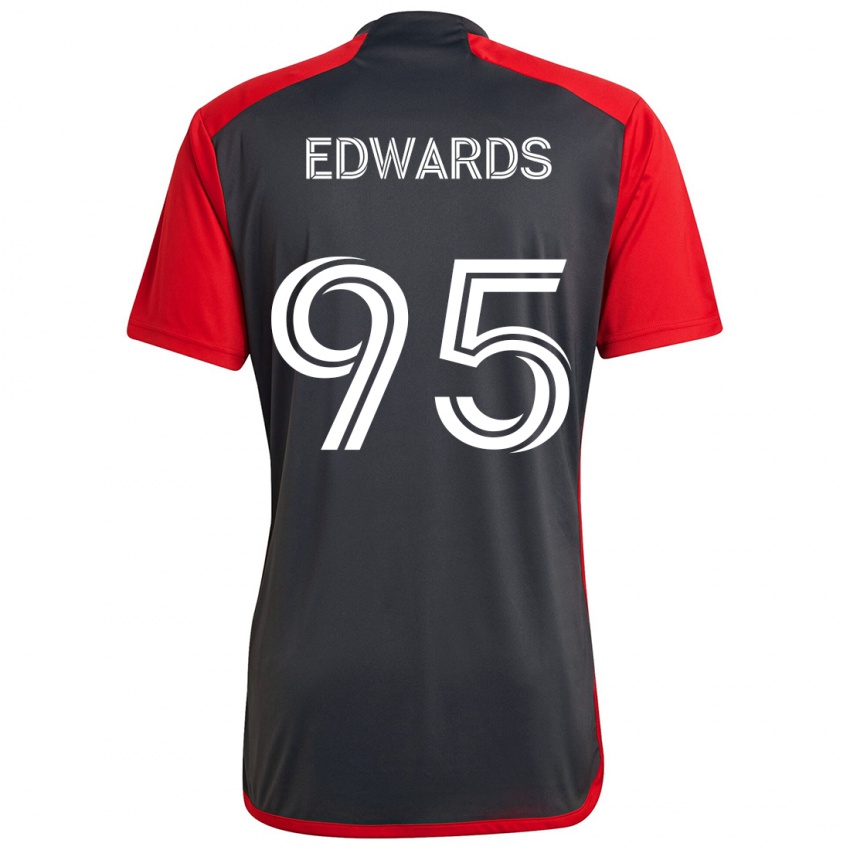 Kinder Nathaniel Edwards #95 Grau Rot Heimtrikot Trikot 2024/25 T-Shirt Schweiz