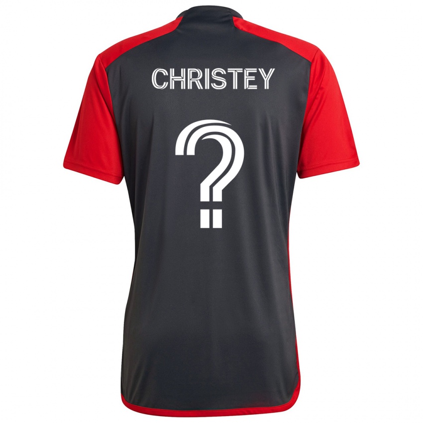 Kinder Quentin Christey #0 Grau Rot Heimtrikot Trikot 2024/25 T-Shirt Schweiz