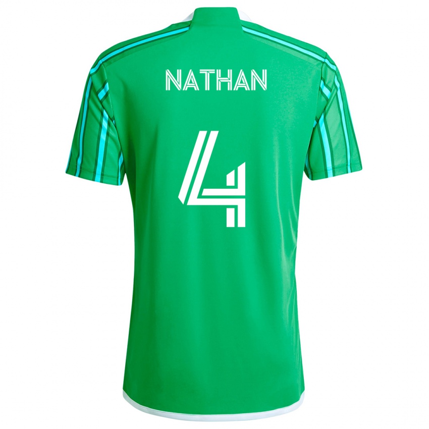 Kinder Nathan #4 Grün Weiß Heimtrikot Trikot 2024/25 T-Shirt Schweiz