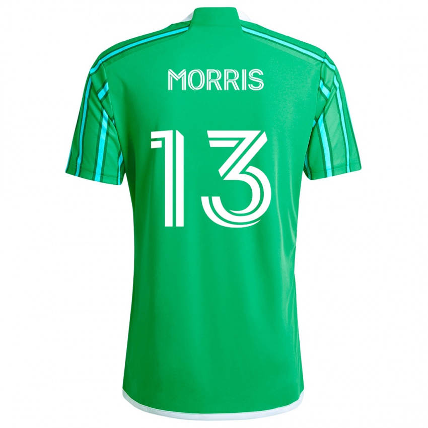 Kinder Jordan Morris #13 Grün Weiß Heimtrikot Trikot 2024/25 T-Shirt Schweiz