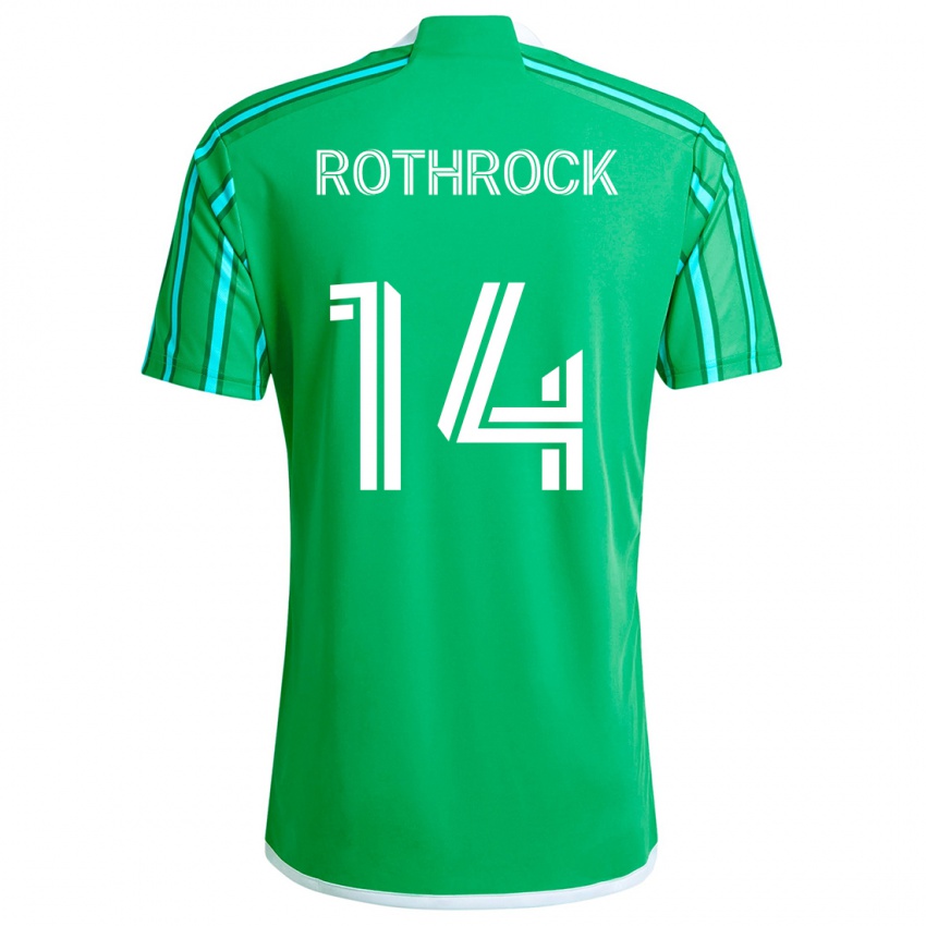 Kinder Paul Rothrock #14 Grün Weiß Heimtrikot Trikot 2024/25 T-Shirt Schweiz