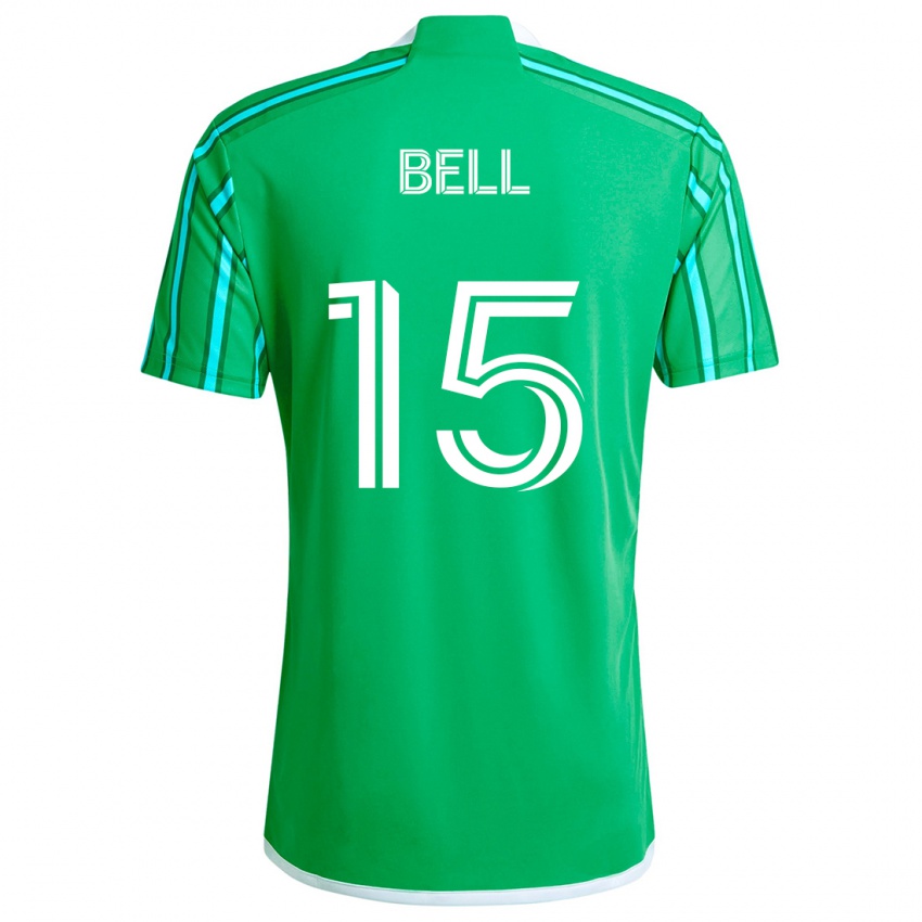 Kinder Jon Bell #15 Grün Weiß Heimtrikot Trikot 2024/25 T-Shirt Schweiz