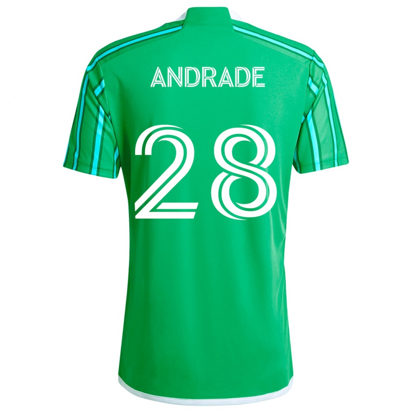 Kinder Yeimar Gómez Andrade #28 Grün Weiß Heimtrikot Trikot 2024/25 T-Shirt Schweiz