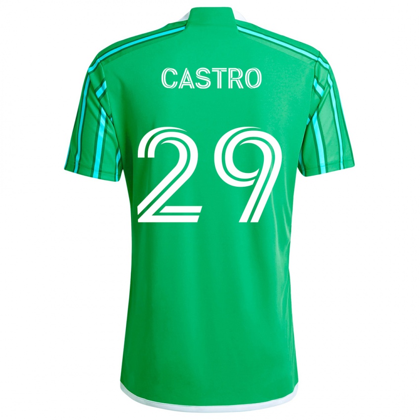 Kinder Jacob Castro #29 Grün Weiß Heimtrikot Trikot 2024/25 T-Shirt Schweiz